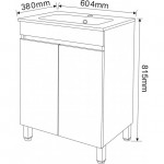 Долен PVC шкаф за баня Inter Ceramic 5981